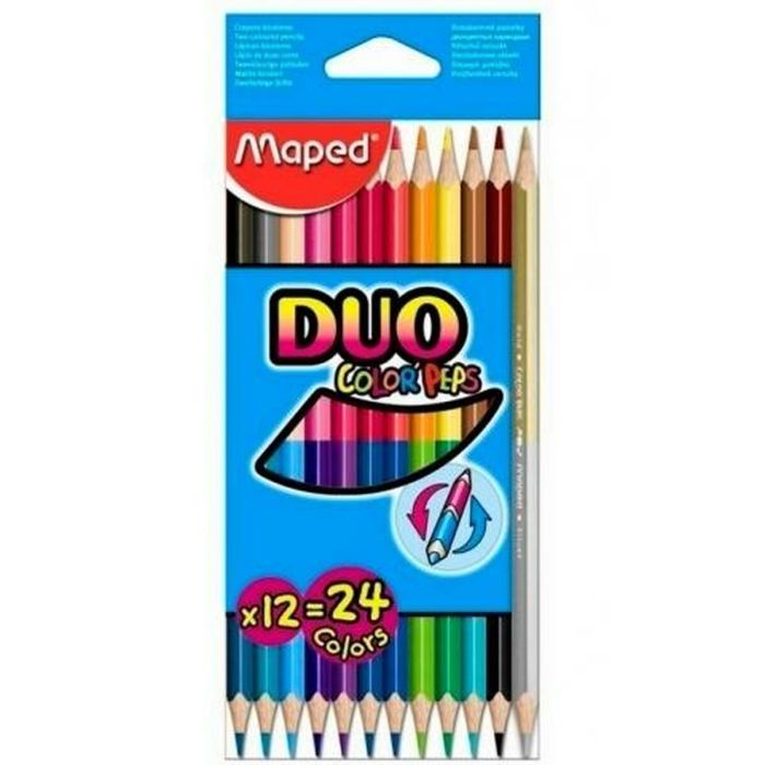 Lápices de colores Maped Duo Color' Peps	 Multicolor 12 Piezas Doble punta (12 Unidades) 1