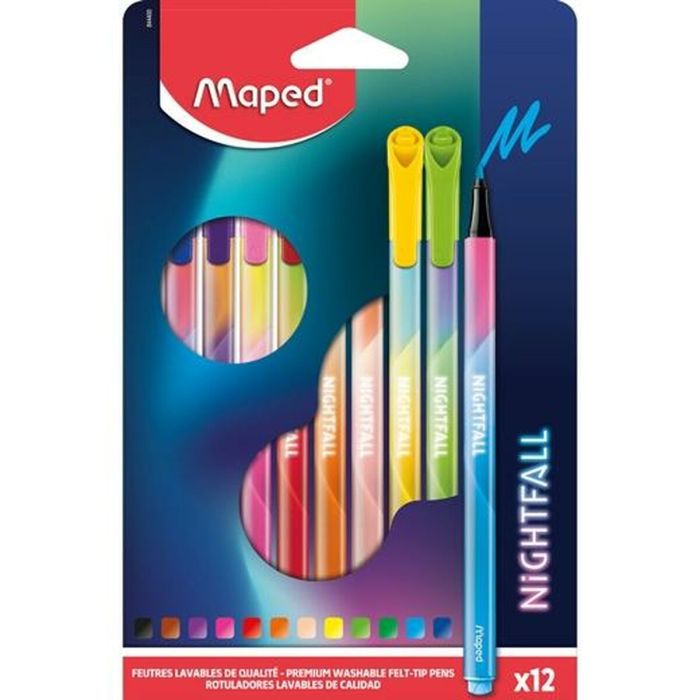 Set de Rotuladores Maped Nightfall Multicolor 12 Piezas (12 Unidades) 1