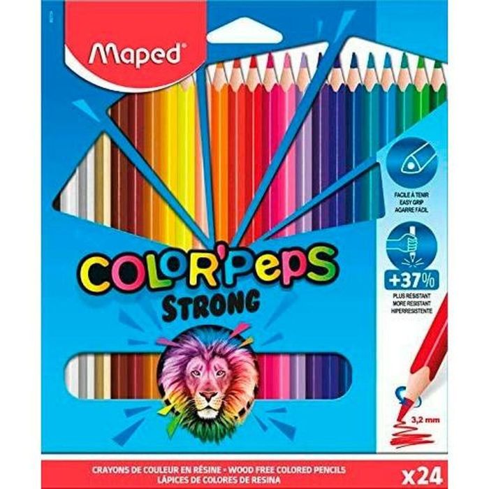 Lápices de colores Maped Color' Peps Strong Multicolor 24 Piezas (12 Unidades) 1