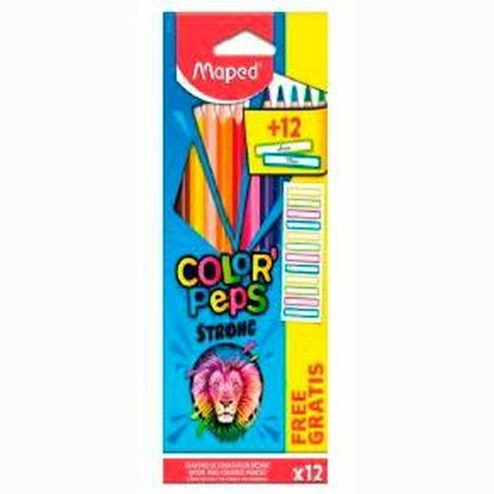 Lápices de colores Maped Color' Peps Strong Multicolor 12 Piezas (12 Unidades) 1