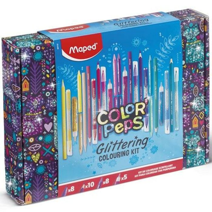 Set de pintura Maped Color Peps Glittering Multicolor (4 Unidades) 1