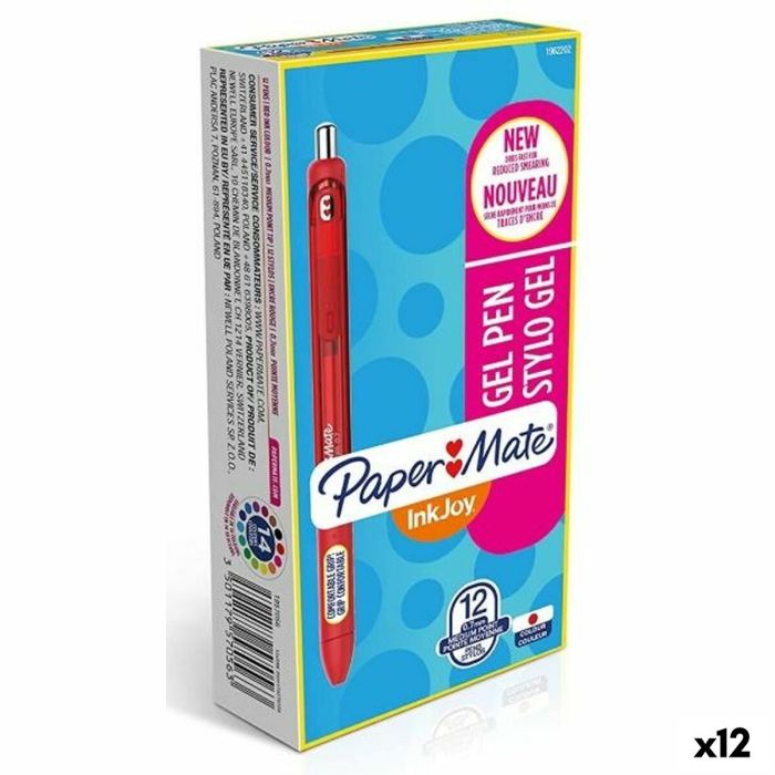 Bolígrafo de gel Paper Mate Inkjoy 12 Piezas Rojo (12 Unidades) 0 Bolígrafo de gel Paper Mate Inkjoy 12 Piezas Rojo (12 Unidades) 0