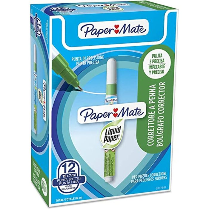 Corrector Líquido Paper Mate NP10 12 Piezas 7 ml (12 Unidades) 1 Corrector Líquido Paper Mate NP10 12 Piezas 7 ml (12 Unidades) 1