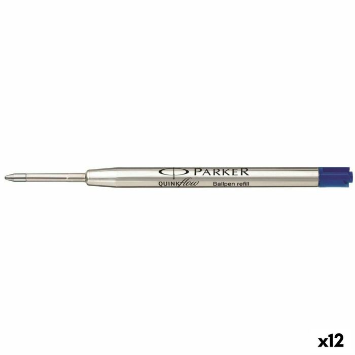 Recambio para bolígrafo Parker Quink Flow Azul (12 Unidades)