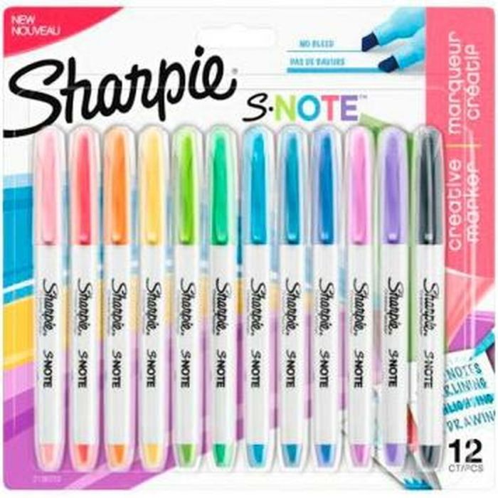 Set de Rotuladores Sharpie S-Note Multicolor 12 Piezas 1-3 mm (12 Unidades) 1