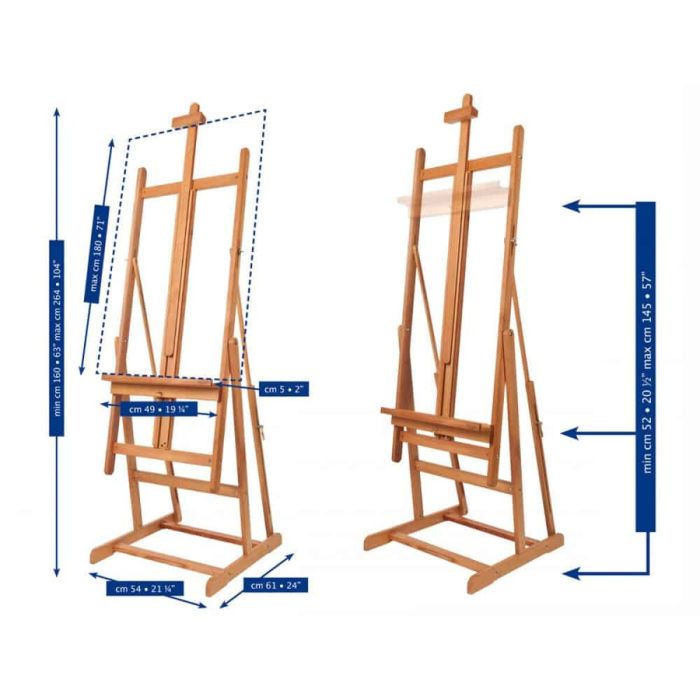 Caballete MABEF M80 54 x 61 x 160 cm Marrón Madera de haya 1