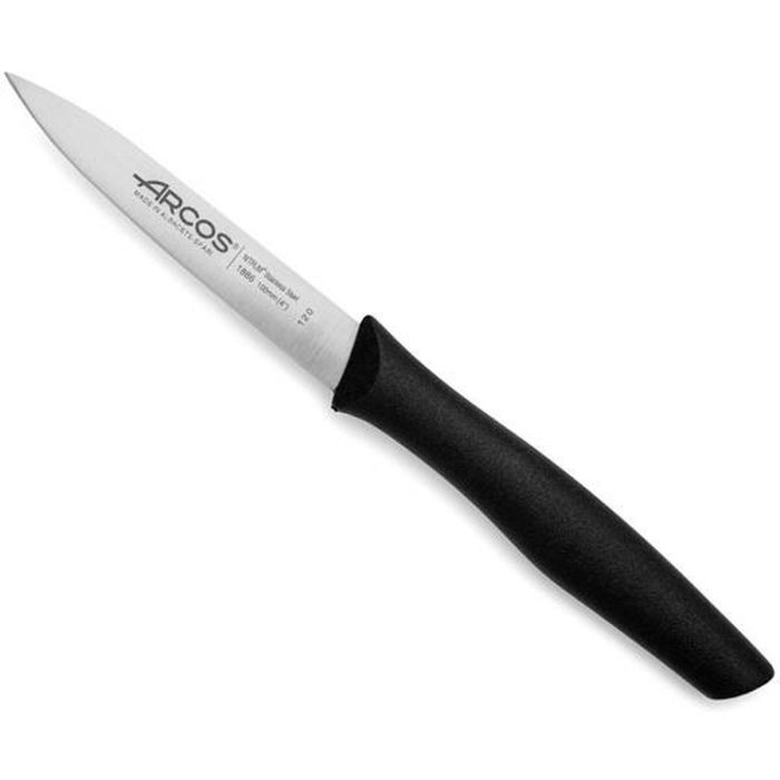 Cuchillo Pelador Arcos Nova Negro Acero Inoxidable 10 cm Polipropileno (12 Unidades) 1