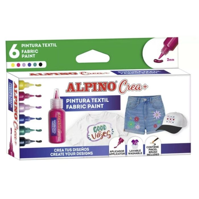 Set de pintura Alpino Fabric Paint Textil (6 Unidades) 1