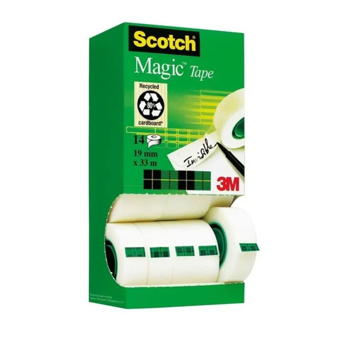 Set de Cintas Adhesivas Scotch Invisible Magic 14 Piezas 19 mm x 33 m (2 Unidades) 1