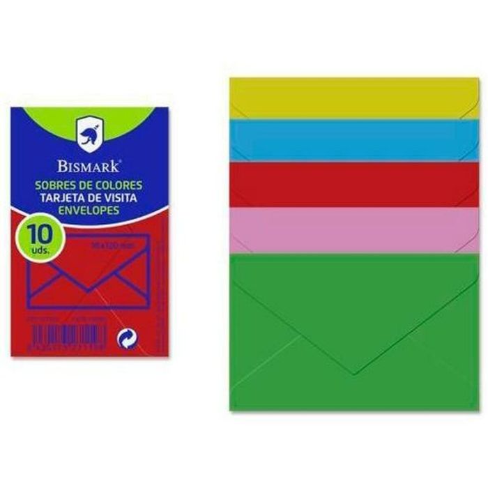 Sobres Bismark Papel Multicolor 7,6 x 12 cm (20 Unidades) 1