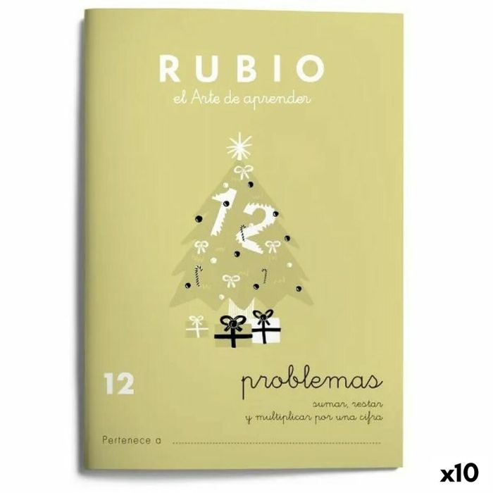 Cuaderno de matemáticas Rubio Nº12 A5 Español 20 Hojas (10 Unidades)