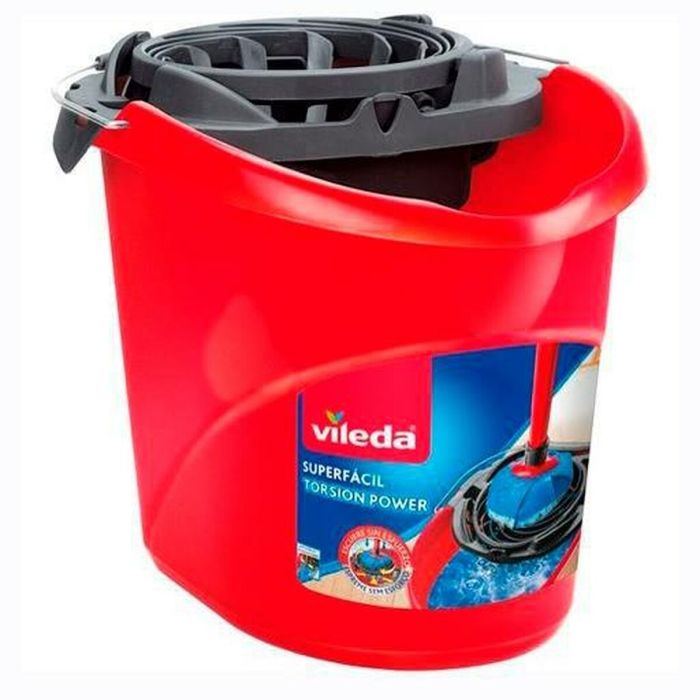 Cubo de Fregar Vileda Rojo 10 L (5 Unidades) 1