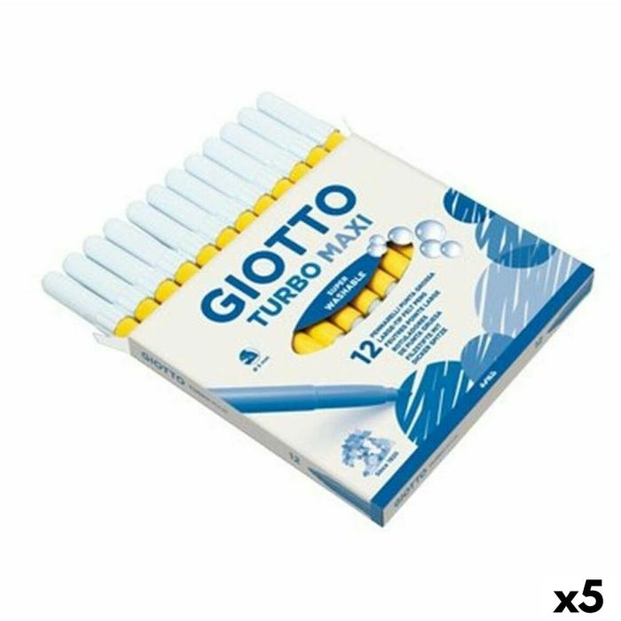 Set de Rotuladores Giotto Turbo Maxi Amarillo (5 Unidades) Set de Rotuladores Giotto Turbo Maxi Amarillo (5 Unidades)