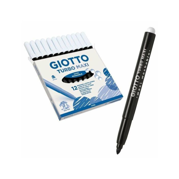 Set de Rotuladores Giotto Turbo Maxi Negro (5 Unidades) 1