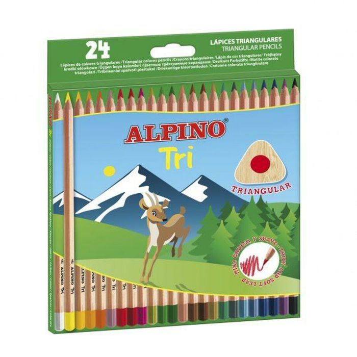 Lápices de colores Alpino Tri Multicolor (6 Unidades) 1