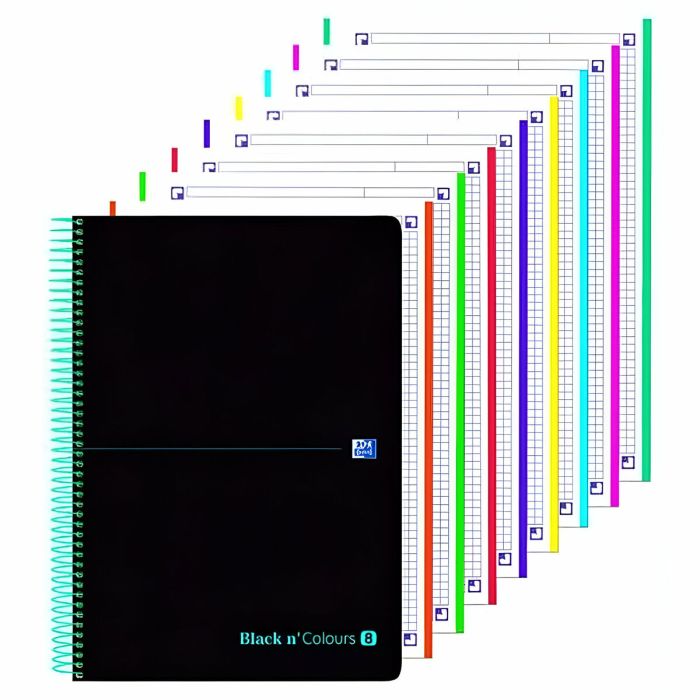 Set de Cuadernos Oxford Black n Colours Negro Turquesa A4+ 160 Hojas (3 Unidades) 1