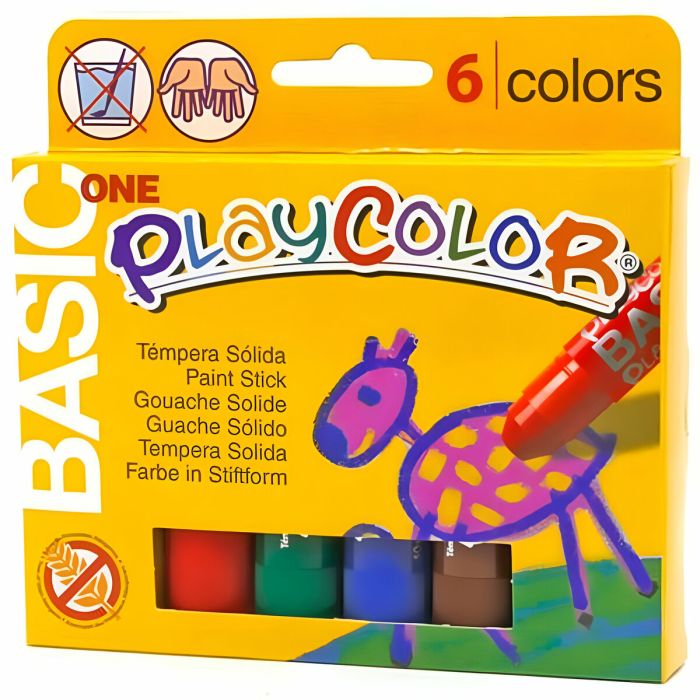 Témperas sólidas Playcolor Basic One Multicolor (24 Unidades) 1