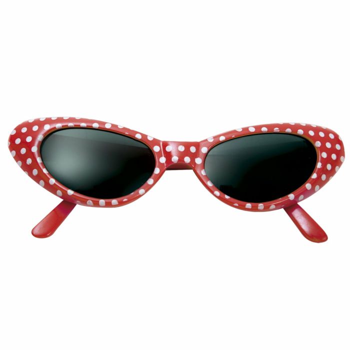 Gafas años 50 rojas talla única