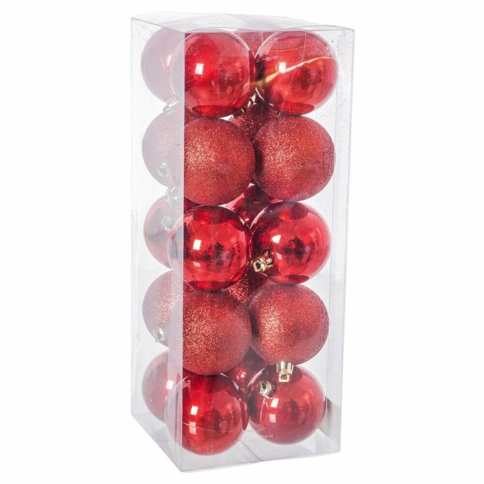 Bolas de Navidad Rojo Plástico 6 x 6 x 6 cm (20 Unidades)