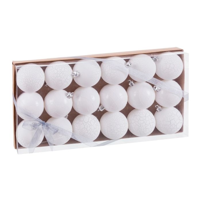 Bolas de Navidad Blanco Plástico Ø 5 cm (18 Unidades) 1