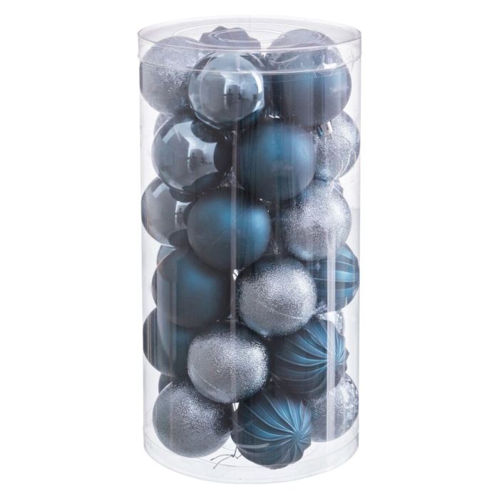 Bolas de Navidad Azul Plástico Ø 6 cm (30 unidades) 1