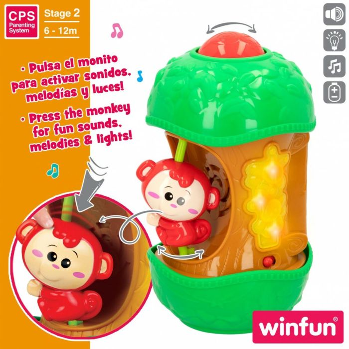 Juguete Interactivo para Bebés Winfun Mono 11,5 x 20,5 x 11,5 cm (6 Unidades) 4