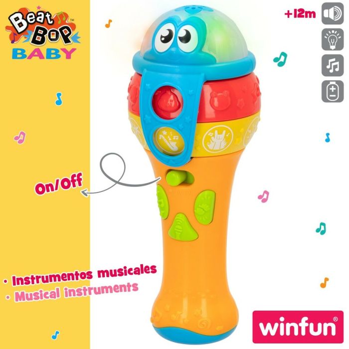 Micrófono de juguete Winfun 7,5 x 19 x 7,8 cm (6 Unidades) 5