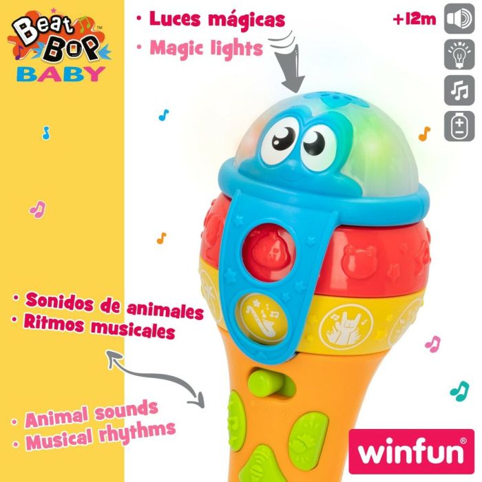 Micrófono de juguete Winfun 7,5 x 19 x 7,8 cm (6 Unidades) 4