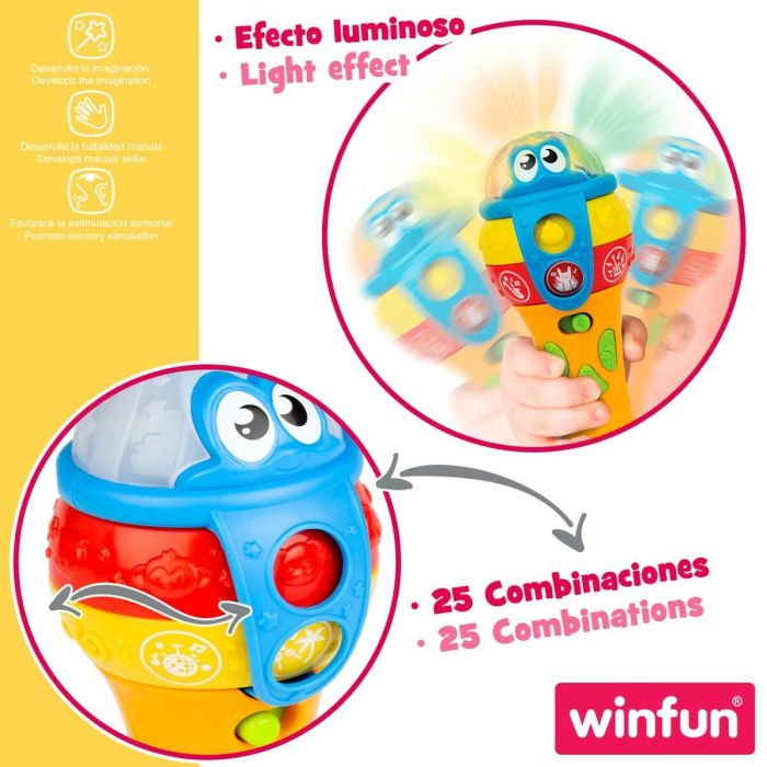 Micrófono de juguete Winfun 7,5 x 19 x 7,8 cm (6 Unidades) 3
