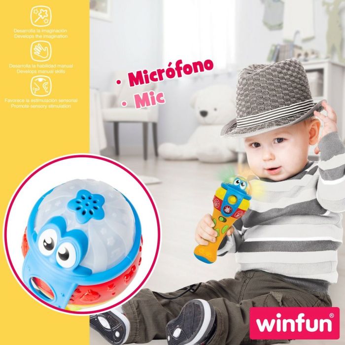 Micrófono de juguete Winfun 7,5 x 19 x 7,8 cm (6 Unidades) 2