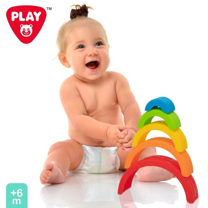 Juego de Habilidad para Bebé PlayGo Arcoíris 6 Piezas 21,5 x 16 x 8,5 cm (6 Unidades) 2