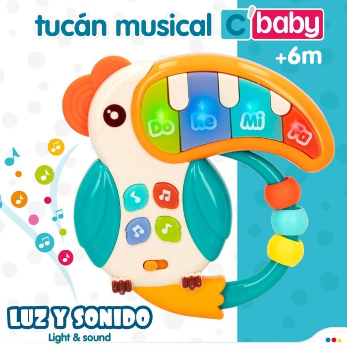 Sonajero Musical Colorbaby Tucán 14,5 x 14,5 x 3 cm (6 Unidades) 5