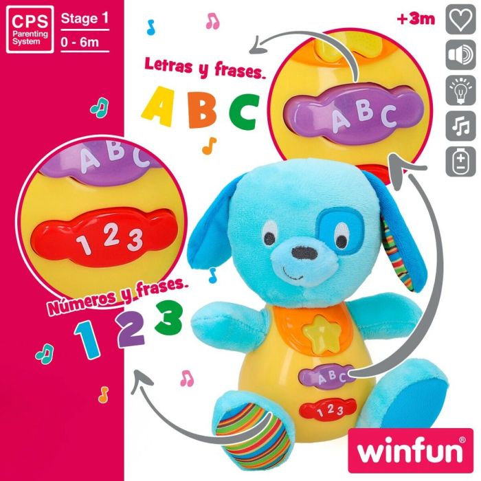 Peluche con Sonido Winfun Perro 15,5 x 16,5 x 11,5 cm (6 Unidades) 3