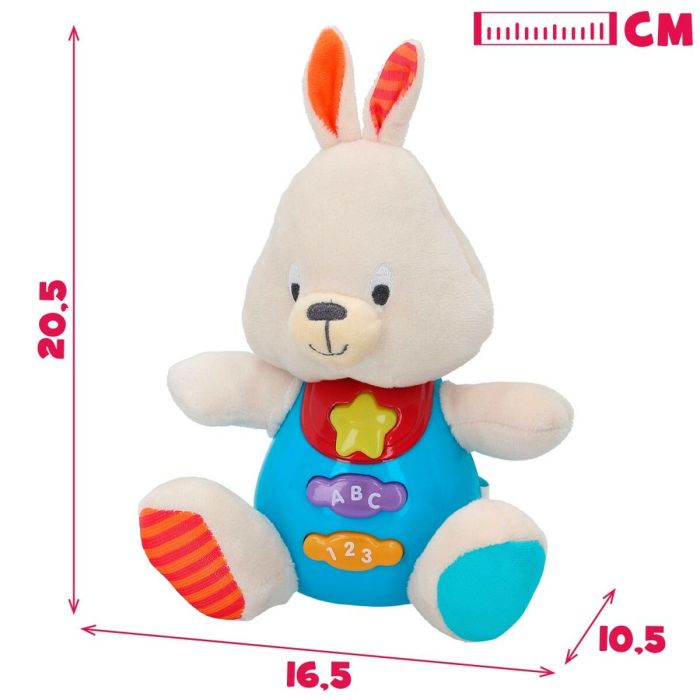 Peluche con Sonido Winfun Conejo 17 x 17,5 x 10 cm (6 Unidades) 1