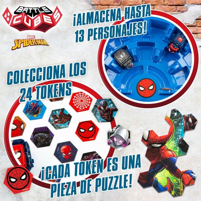 Estadio de batallas Spider-Man Battle Cubes 15 Piezas 42,5 x 9 x 28 cm (4 Unidades) 1