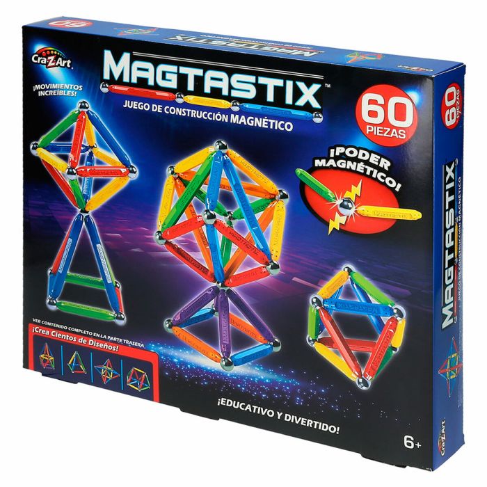 Juego de Construcción Cra-Z-Art Magtastix Deluxe 60 Piezas (4 Unidades) 2