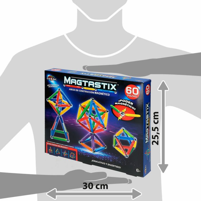 Juego de Construcción Cra-Z-Art Magtastix Deluxe 60 Piezas (4 Unidades) 1