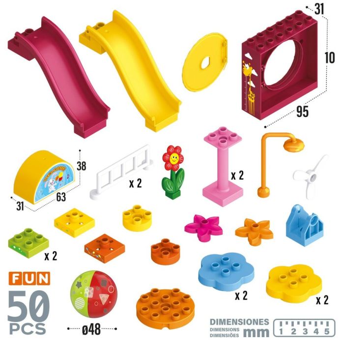 Juego de Construcción Colorbaby Playground 50 Piezas (2 Unidades) 2