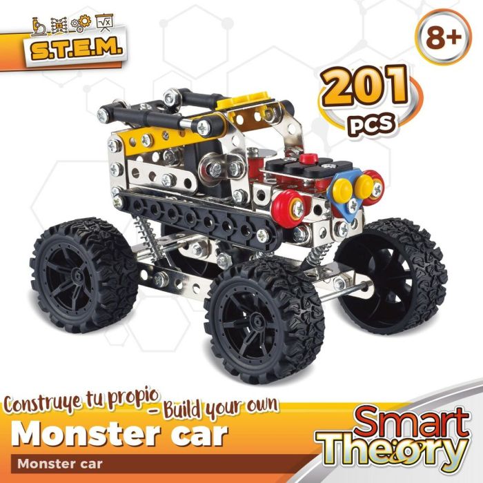 Juego de Construcción Colorbaby Smart Theory Mecano Monster Car Coche 201 Piezas (6 Unidades) 4