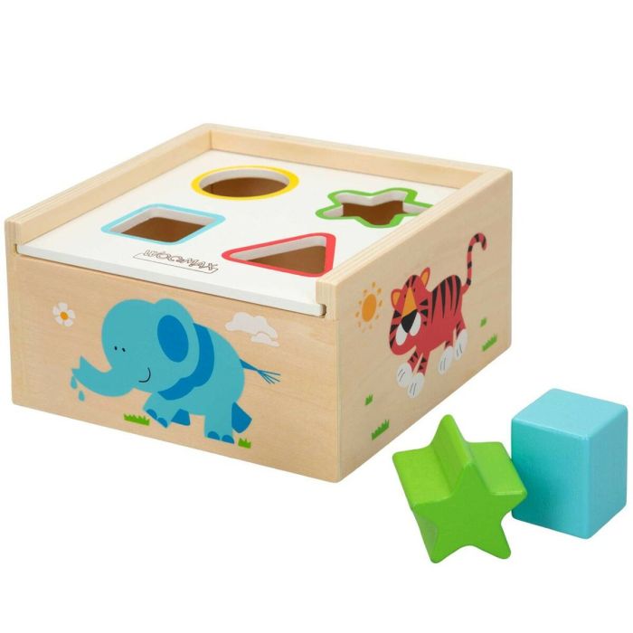 Puzzle Infantil de Madera Woomax Formas 13,5 x 7,5 x 13 cm (6 Unidades) 2