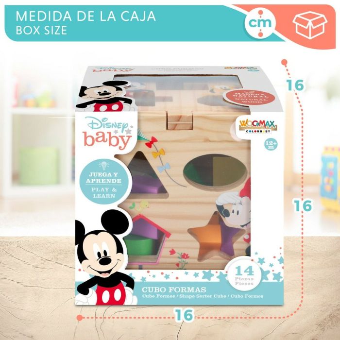 Puzzle Infantil de Madera Disney 14 Piezas 15 x 15 x 15 cm (6 Unidades) 1