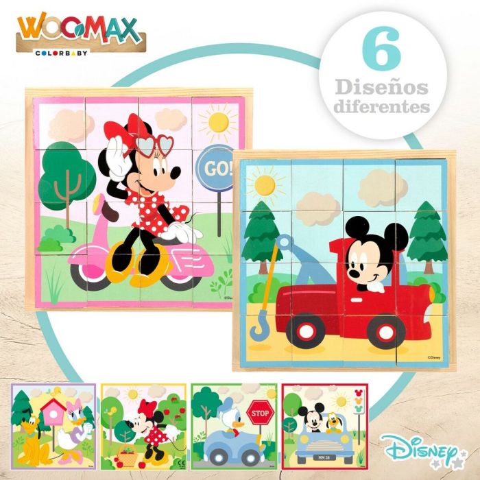 Puzzle Infantil de Madera Disney + 3 Años (6 Unidades) 1