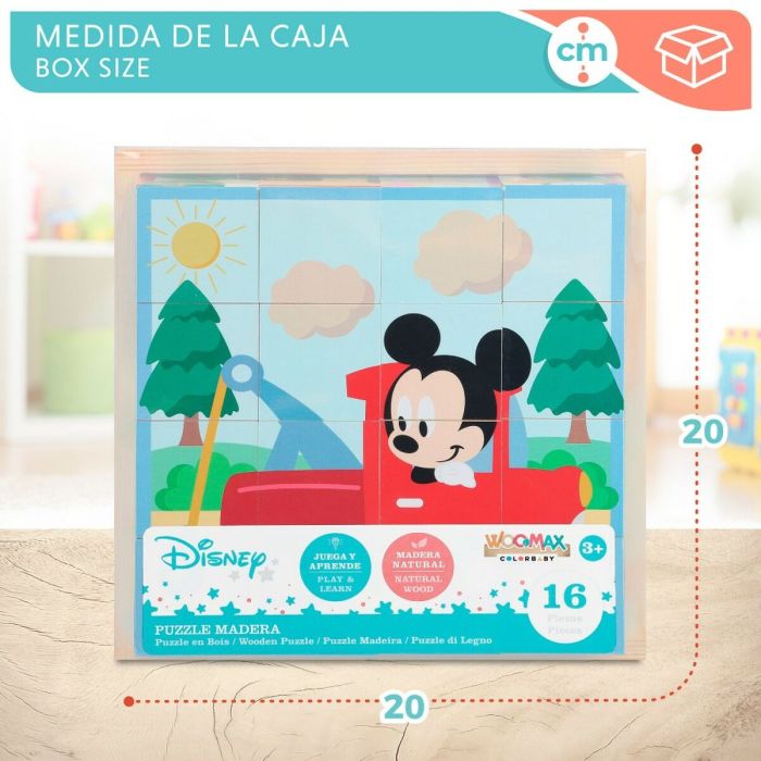 Puzzle Infantil de Madera Disney + 3 Años (6 Unidades) 2