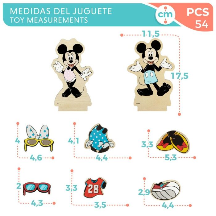 Figuras Disney 11,5 x 17,5 x 1,2 cm 4 Unidades 54 Piezas 1