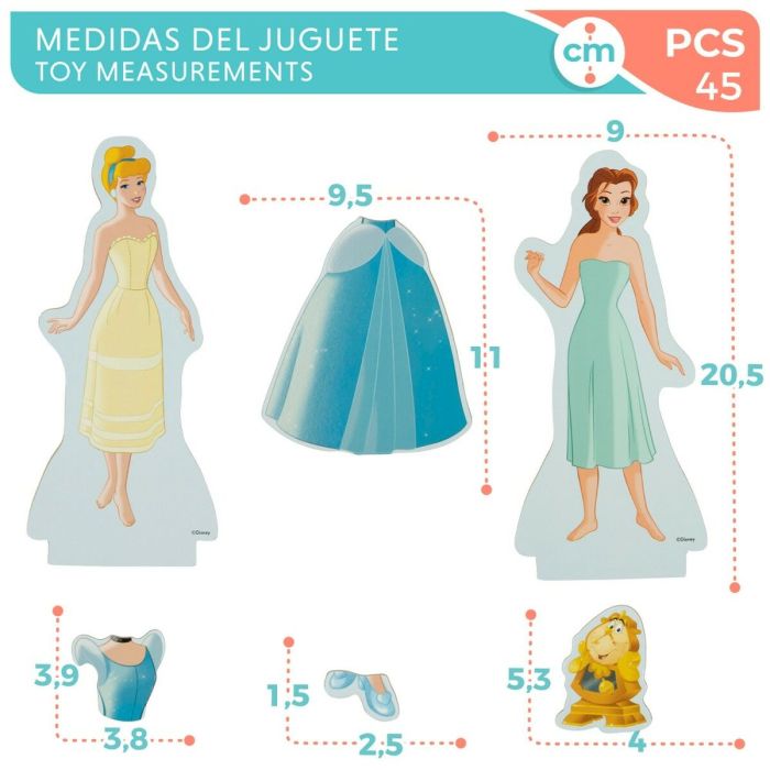 Figuras Princesses Disney 9 x 20,5 x 1,2 cm 45 Piezas 4 Unidades 1