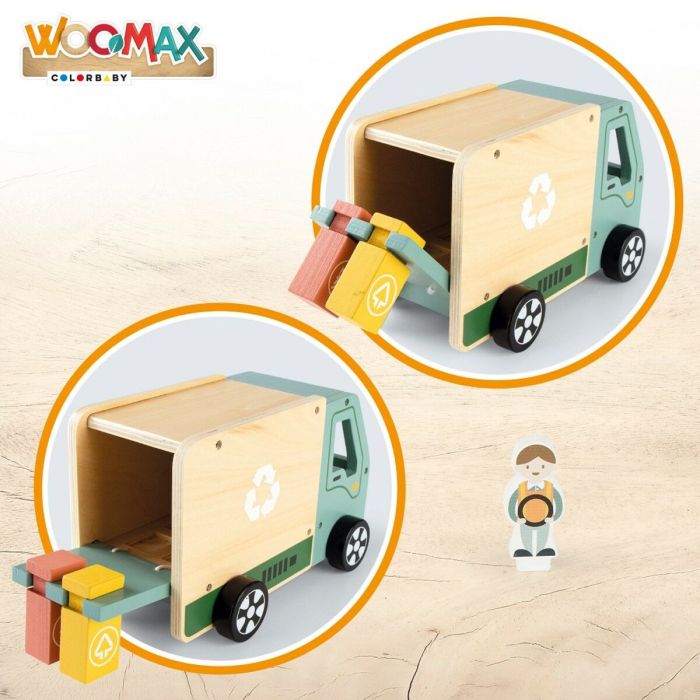 Camión de Basura Woomax 8 Piezas Juguete 24 x 15 x 13,5 cm (4 Unidades) 4