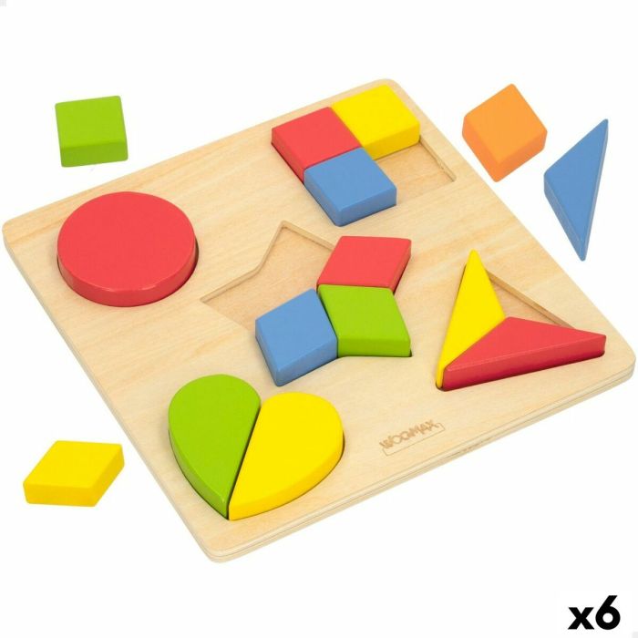 Puzzle Infantil de Madera Woomax Formas 12 Meses 16 Piezas 6 Unidades Bixoto
