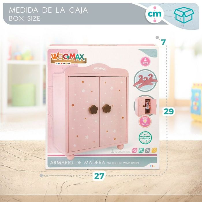 Armario Woomax Rosa Muñecas 2 Unidades 1 Armario Woomax Rosa Muñecas 2 Unidades 1