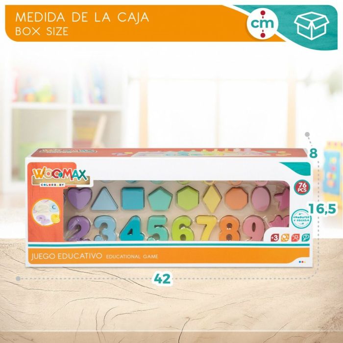 Puzzle Infantil de Madera Woomax Formas Números + 3 Años (6 Unidades) 1 Puzzle Infantil de Madera Woomax Formas Números + 3 Años (6 Unidades) 1