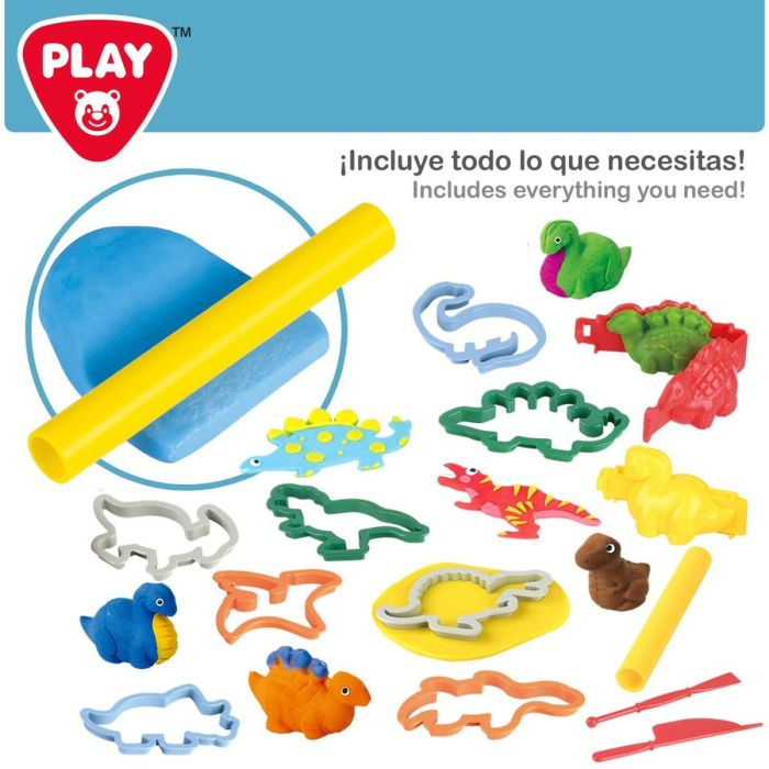 Juego de Plastilina PlayGo Dinosaurios (6 Unidades) 4